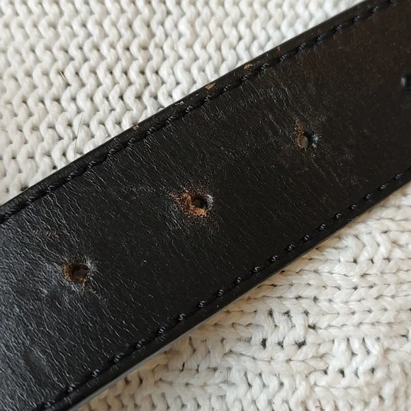 Vintage 2005 Harley Davidson Road Hog Race Belt Buckle Leather 34 - Picture 9 of 9